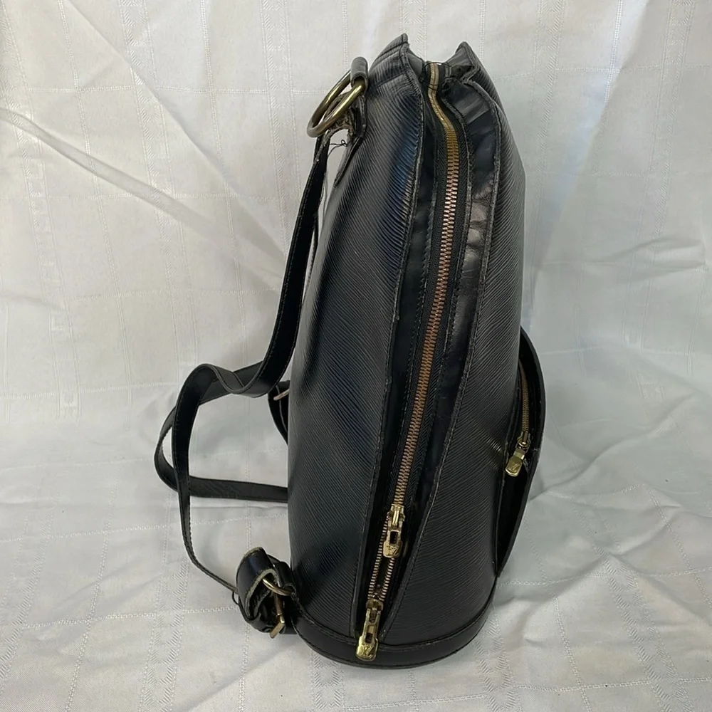 Louis Vuitton Epi Leather Large Gobelins Backpack Black  Noir Travel School